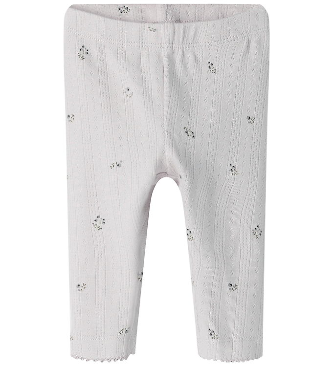 Name It Leggings - Hulmønster - NbfBerries - Lilac Marble