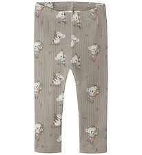 Name It Leggings - Rib - NbmBoala - Vintage Khaki