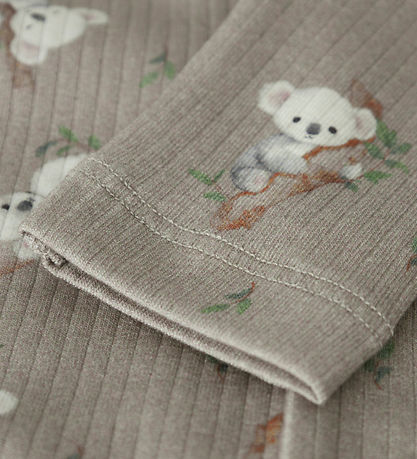 Name It Leggings - Rib - NbmBoala - Vintage Khaki