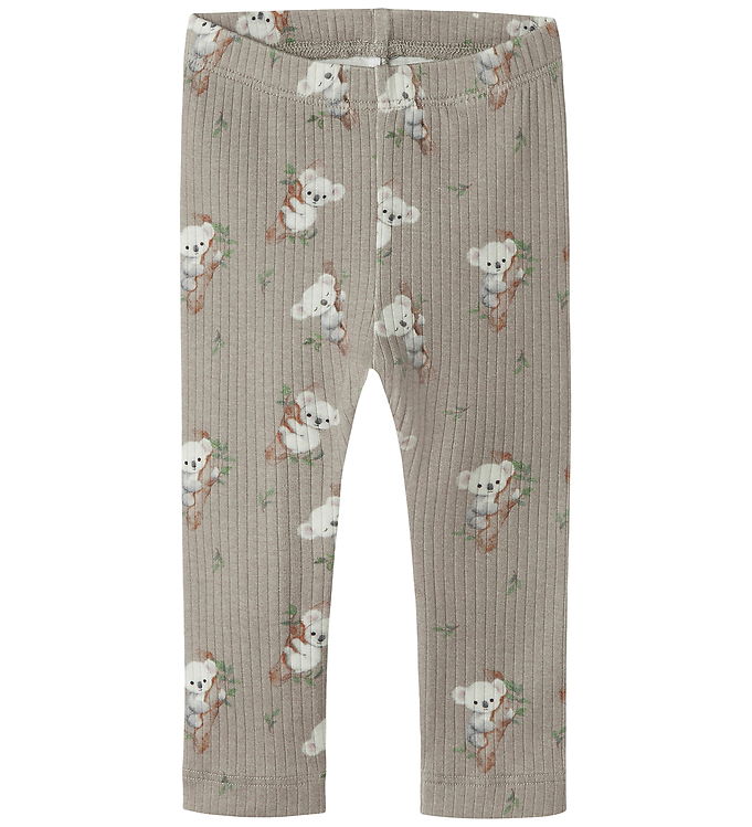 Name It Leggings - Rib - NbmBoala - Vintage Khaki