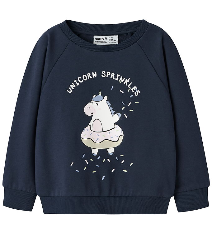 Name It Sweatshirt - NmfVenus - Navy Blazer/Unicorn Sprinkles