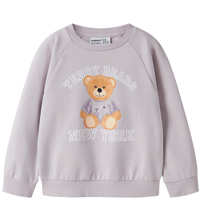 Name It Sweatshirt - NmfVenus - Lilac Marble/Teddy Bear
