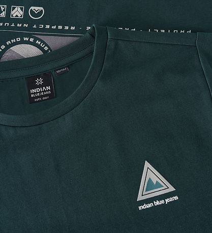 Indian Blue Jeans T-shirt - Chest And Backprint - Ponderosa Pine