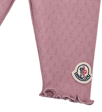 Moncler Leggings - Rosa m. Hulmønster