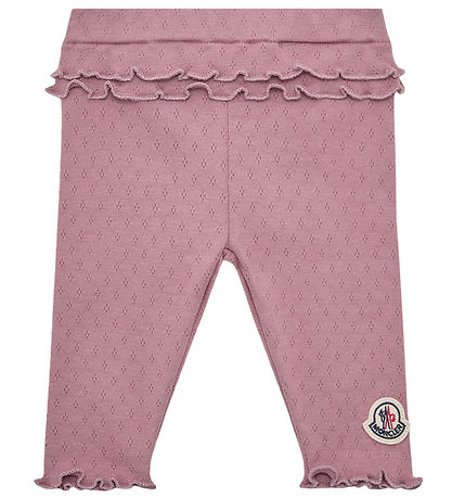 Moncler Leggings - Rosa m. Hulmønster
