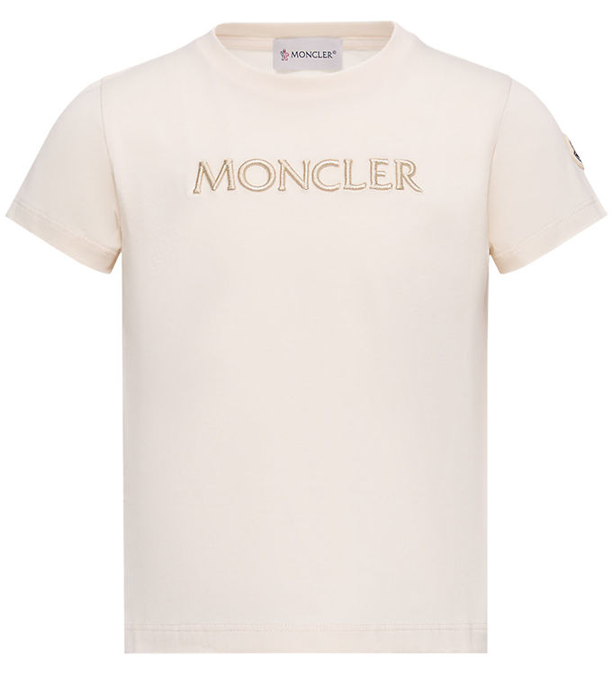 Moncler T-shirt - Cream m. Logo