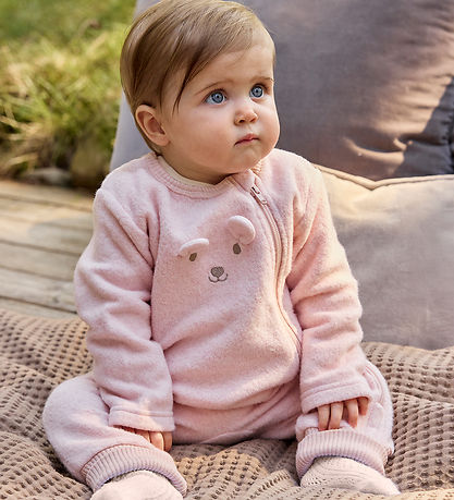 Minymo Fleecedragt - Peach Whip m. Mus