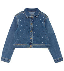 Creamie Denim Jacket - Rhinestones - Blue Denim