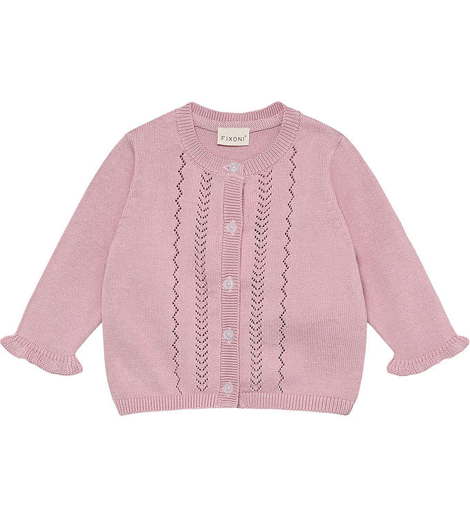 Fixoni Cardigan - Strik - Bleached Mauve