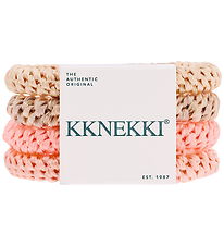 Kknekki Hårelastikker - 4-pak - Beige/Rosa
