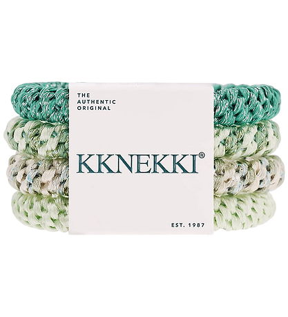 Kknekki Hårelastikker - 4-pak - Grøn