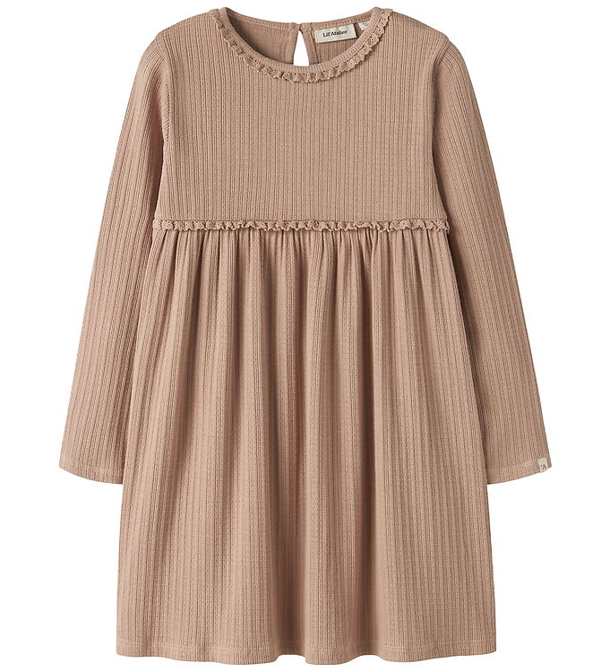 Lil' Atelier Kjole - Rib - Viskose/Økologisk Bomuld - NmfBabette