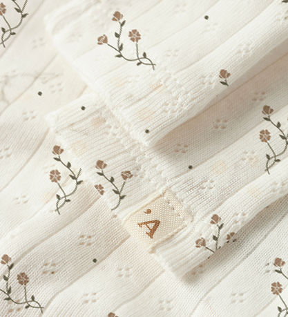 Lil' Atelier Leggings - NbfRachello - Coconut Milk/Flower
