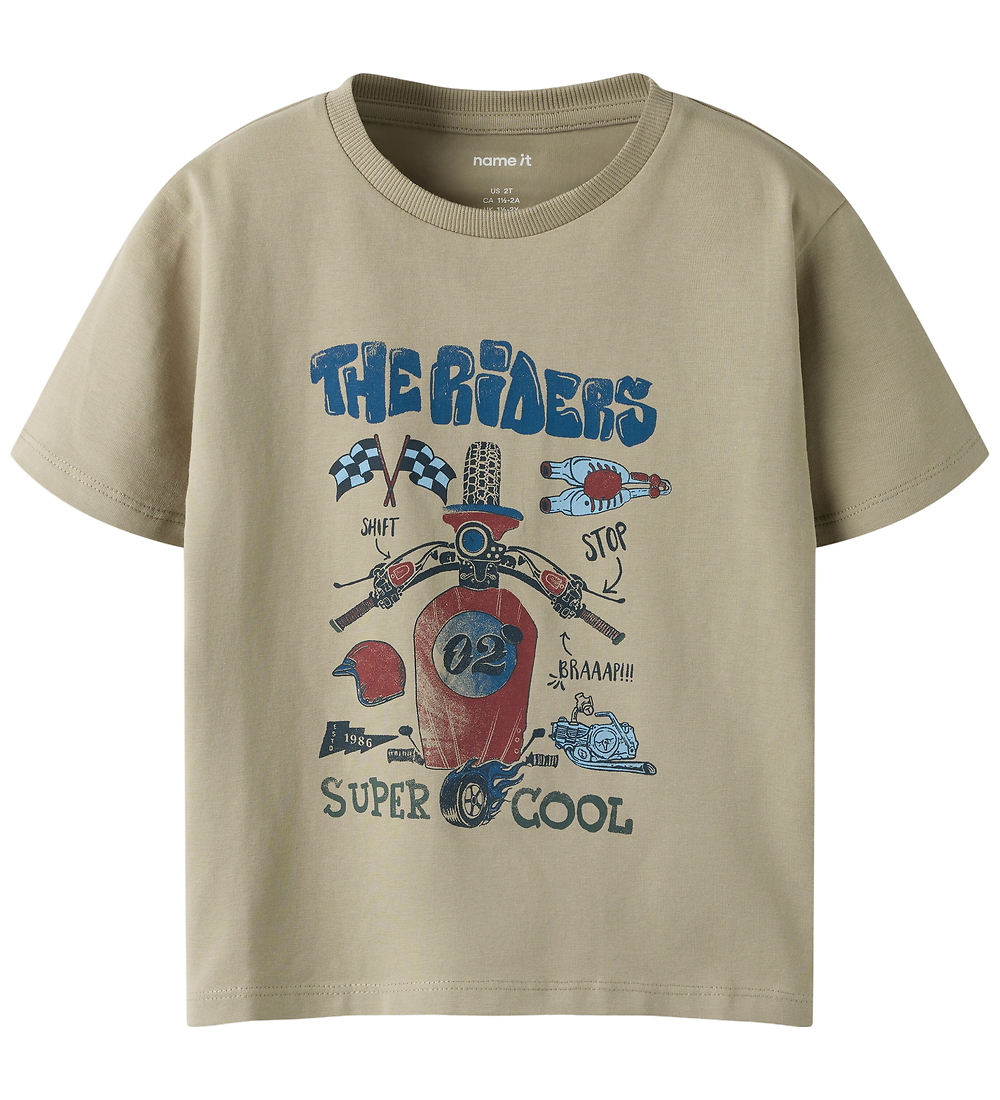 Name It T-Shirt - NmmBo - Vintage Khaki - Name It - 2 Jahre (92) - T-Shirts