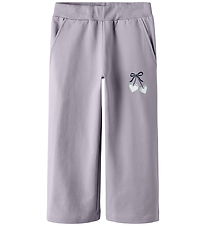 Name It Sweatpants - Wide - NmfBasalt - Lavender Gray