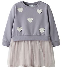 Name It Sweatkjole - NmfBianja - Lavender Gray
