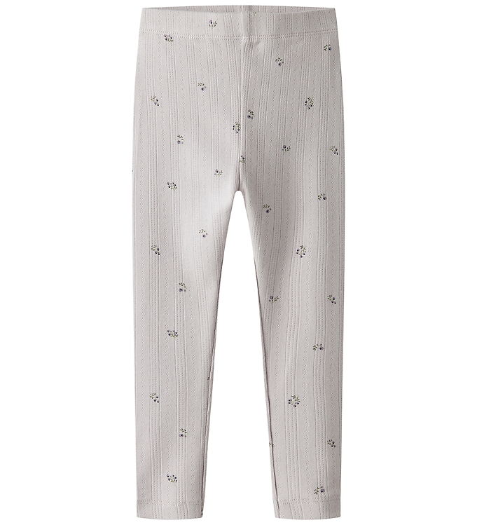 Name It Leggings - Hulmønster - NmfBerries - Lilac Marble