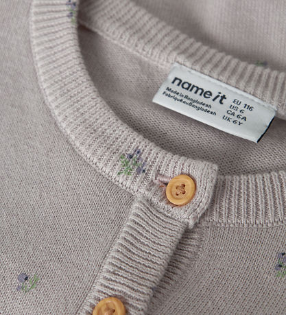 Name It Cardigan - Strik - NmfBeta - Lilac Marble