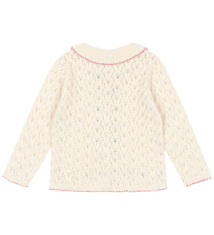 Konges Sløjd Cardigan - Strik/Hulmønster - Rosier - Off White