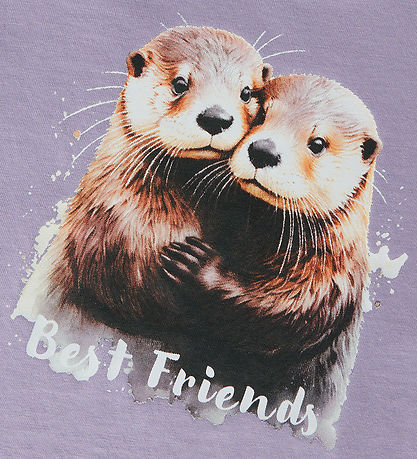 Name It Bluse - NmfVotea - Lavender Gray/Otter Friends