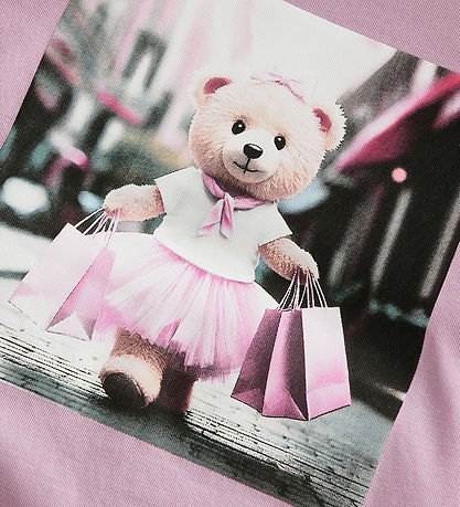 Name It Bluse - NmfVotea - Dawn Pink/Shopping Bear