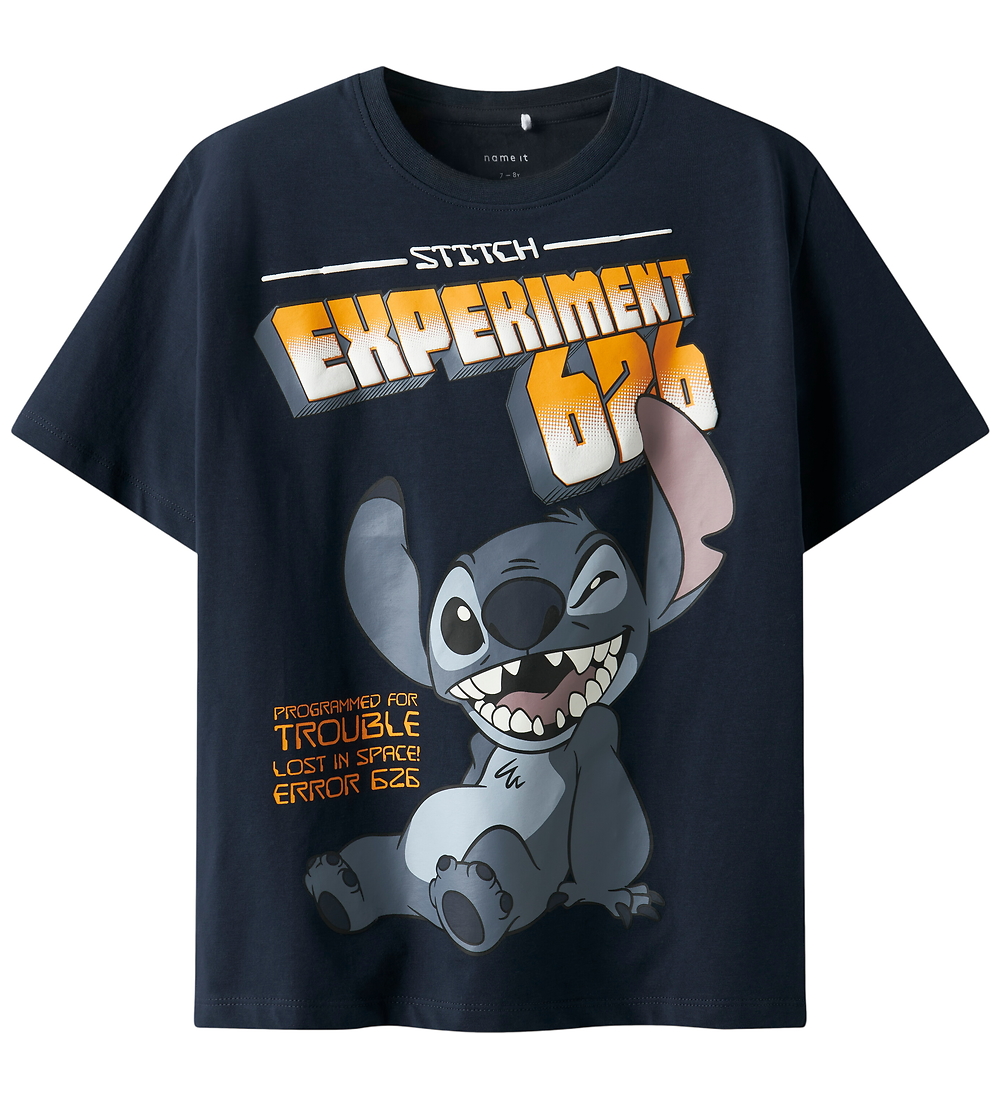 Name It T-Shirt - NkmOraz - Stitch - Navy Blazer - Name It - 6 Jahre (116) - T-Shirts