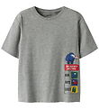 name It T-shirt - NkmDise - Amongus - Grey Melange