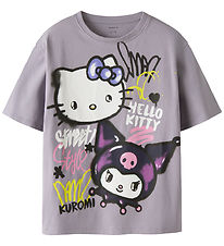 Name It T-shirt - NkfDyda - Hello Kitty - Lavender Gray