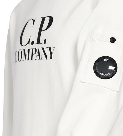 C.P. Company Sweatshirt - Gauze White m. Sort