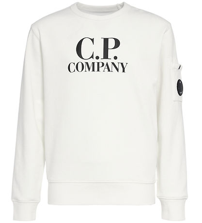 C.P. Company Sweatshirt - Gauze White m. Sort