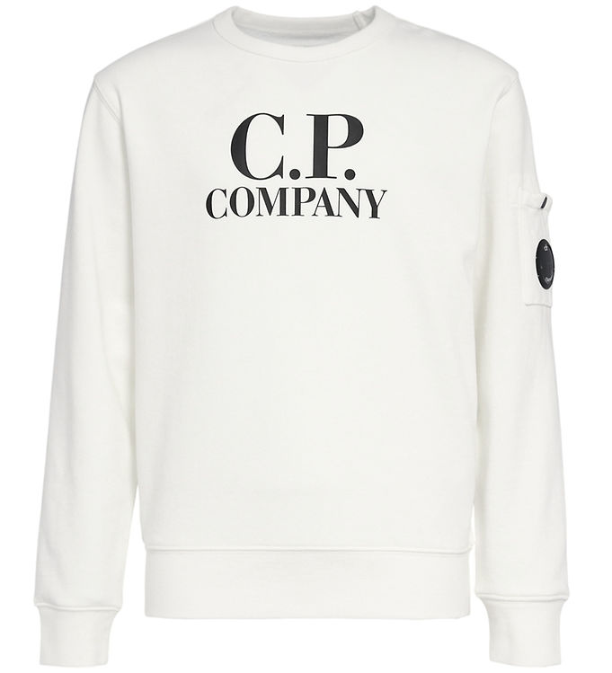 C.P. Company Sweatshirt - Gauze White m. Sort