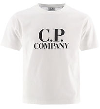 C.P. Company T-shirt - Gauze White m. Sort