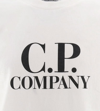 C.P. Company T-shirt - Gauze White m. Sort