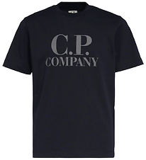 C.P. Company T-shirt - Total Eclipse Blue m. Grå