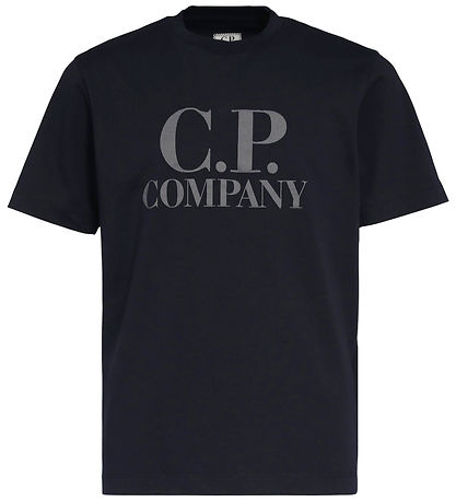 C.P. Company T-shirt - Total Eclipse Blue m. Grå