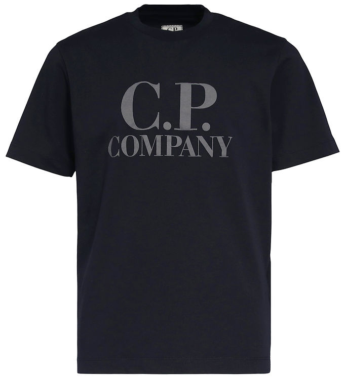C.P. Company T-shirt - Total Eclipse Blue m. Grå