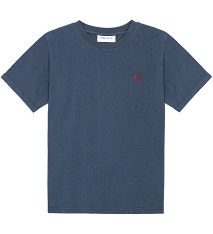 Les Deux T-shirt - Norregaard Contrast - Dark Denim Blue