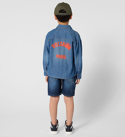 Zadig & Voltaire Skjorte - Denim Blue m. Print