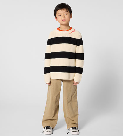 Zadig & Voltaire Bluse - Strik - Off White/Sortstribet