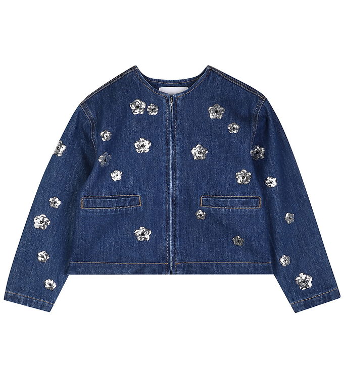 Marc Jacobs Denimjakke - Denim Blue m. Pailletter