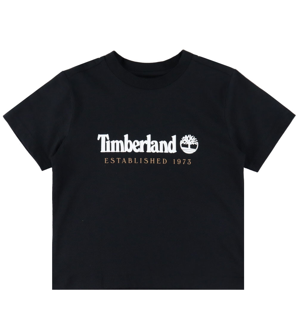 Timberland T-Shirt - Schwarz m. Print - Timberland - 10 Jahre (140) - T-Shirts