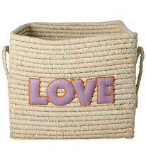 Rice Kurv - 30x30 cm - Raffia - Love