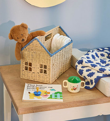 Rice Bogopbevaring - 35 cm - Hus m. Blå