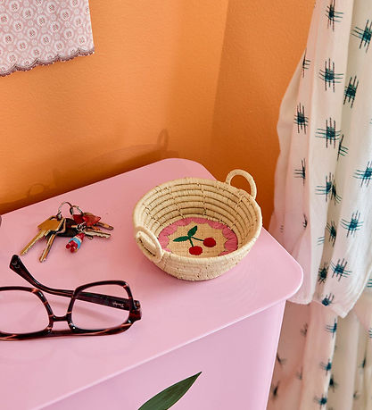 Rice Kurv - 13 cm - Raffia - Assorteret