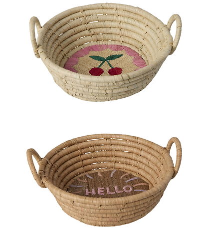 Rice Kurv - 13 cm - Raffia - Assorteret