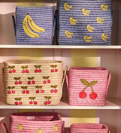 Rice Kurv - 20x20 cm - Raffia - Big Lemon Embroidery