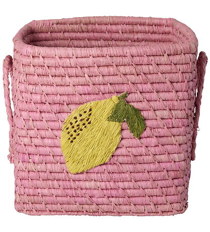 Rice Kurv - 20x20 cm - Raffia - Big Lemon Embroidery