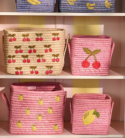 Rice Kurv - Raffia - 20x20 cm - Big Banana Embroidery