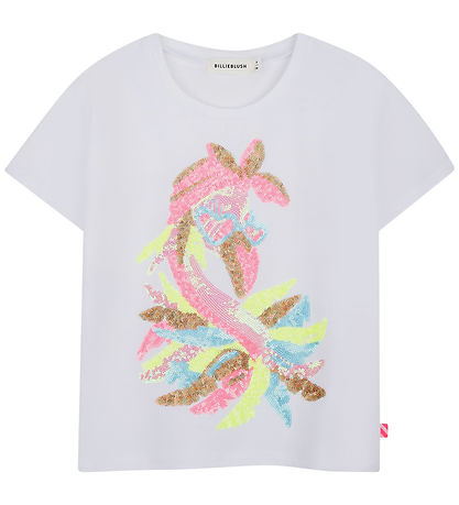 Billieblush T-shirt - Hvid m. Pailletter