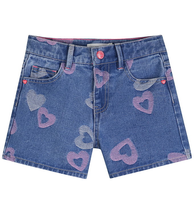 Billieblush Shorts - Denim - Denim Blue m. Hjerter